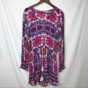 Altar’d State Boho Floral Multicolored Romper
